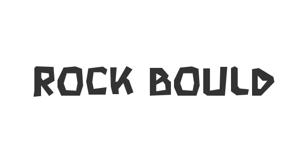 Rock Boulder font thumb